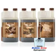 CANNA BIO VEGA + FLORES + BOOST 250ML ORGANIC NUTRIENTS FLOWER BLOOM FRESH NEW