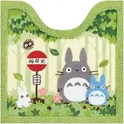 Senko 37145 My Neighbor Totoro Nakama Toilet Mat, Approx. 23.6 x 23.6 inches (60 x 60 cm), Green, Antibacterial, Odor Resistant, Made in Japan