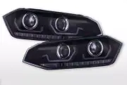 FK LED DRL Lightbar Headlights VW Polo VI 6 MK6 6R 17-21 AW Black Edition LHD