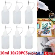 10/20x 10ml Needle Tip Cap Glue Applicator Needle Squeeze Bottles Paper Quilling