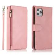 Flip Leather Case Wallet Card Slot Cover - For Apple iPhone 13 Pro Max (Pink)