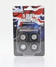 DDA Set of 4 x 5 Slot Wheels w/Tyres & Axles 1:24 Scale DDAW014