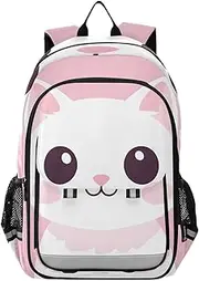 [RPLIFE] Cute Strawberry Plaid Pink Book Bag Kids, Cute Backpack for Girls, Mochilas Para Niñas