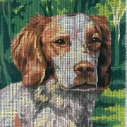 Dog's portrait VTG Tapestry Canvas by Royal Paris # 131 15 New to stitch