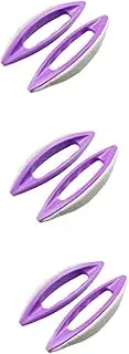 minkissy 15 Pcs Mini Nail Files Chamois Buffer Professional Chamois Nail Files Nail Polish Tool Nail Art Tools Chamois Buffer Manicure Nail Brush Rub Nail Buffer Block Natural Handle Purple
