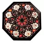 Marble Table Top Mother of Pearl Inlay Work Handmade Office Side Table Decor