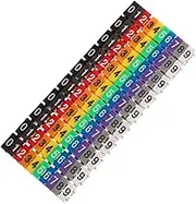 iplusmile Cable Tags Wire Markers Labels 100PCS 0-9 Cord Clip on String Wire Marking Boxed Digital Number Wire Tag Label Tube C-Type Colorful Cable Marker (4mm) Cable Tags Cord Labels