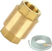 Garden Hose Check Valve - Female Thread Spring Check Valve,Inline Spring Check Valve for Well, Pump, Tank, Backflow Prevention