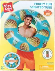 NEW Play Day Tube Pool Float 3ft-6in Wide Pineapple Scent