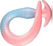 Super Long Plug Dildo, 15.75 inches, Soft Liquid Silicone Material, Suitable for Male and Female Vaginal Prostate Massage, Training, G-Spot Stimulation, Pink