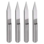 1/8" Shank 0.3mm Tip 30 Degree Solid Carbide Wood Engraving CNC Router Bit 4pcs