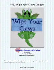 Wipe Your Claws Dragon - Plastic Canvas Pattern or Kit