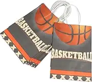 TINEASUR 10pcs Basketball Party present Bags Versatile Handheld Pouches for Treats Goodies and Favors for Sports Events Birthdays and Celebrations