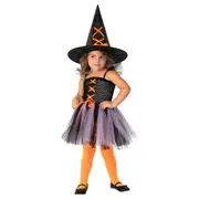 Witch Tutu Dress Outfit Halloween Costume w/ Hat