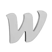 Splosh Wooden Small White Letter W