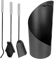 Fireplace Tools Set Indoor | 4X Fireplace Companion Fire Pit Tools - Kitchen Fireplace Set, Fireplace Accessories, Classic Oven Cutlery for Women, Men