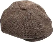 [TOGEVAL] Female Outdoor Octagonal Hat Decorative Ponytail Cap Warm Hat Fashion Beret Perfect for Autumn/Light Brown