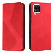 Samsung Galaxy A22 4G Case, PU Leather Flip Cover Magnetic Closure Wallet Card Slots Stand Case - Red