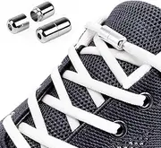 [Hantoc] 3 Pairs No Tie Elastic Laces Round, Elastic Shoe Laces with Metal Buckles Replacement Shoe Laces for Adults, Kids, Older Generation, Disabled, Runners 105cm 4.5mm Thick