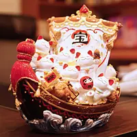 在飛比找蝦皮商城優惠-【金石工坊】 七福招財貓寶船(高25CM)日本料理店 風水開