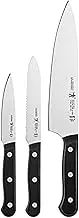 HENCKELS Solution Razor-Sharp 3-Piece Kitchen Knife Set, German Engineered | Chef, Paring, Utility Knives by Mastercraft