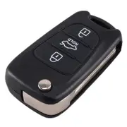 3 Buttons Flip Folding Remote Key Shell Case for Hyundai i20 i30 i35 iX20 iX35 Black