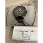 AGNES B.三眼錶光電時尚黑 專櫃購入