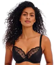 Freya Hallie Underwire Plunge Bra - Black (Size 10K)