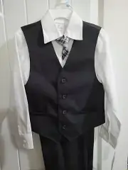 Van Heusen Toddler Boy Formal Attire Wedding 4pc Vest Suit 5T