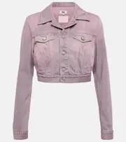 [MM6 Maison Margiela] MM6 Maison Margiela Cropped denim jacket AU 6 pink