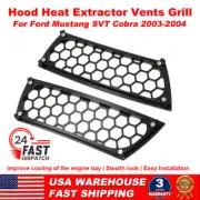 For Ford 2003-2004 SVT Cobra Mustang Hood Heat Extractor Vents Grill Aluminum US