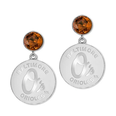 Game Time Offical MLB BALTIMORE ORIOLES Disc Earrings