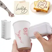 Portable Handheld Inkjet Printer - USB/WiFi/App Connectivity Multi-Surface Sticker Maker for Coffee Latte Art, Home Baking, Gift Cards, Works on Paper, Wood, Glass, Stone & Cardboard