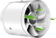Extractor Fan 200 mm Inline Pipe Fan, 1000 m³/h Exhaust Air Supply Air Pipe Fan Industrial Fan Energy Consumption Quiet Operation Bathroom Fan for Office, Hall, Hydroponic Room