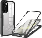 [GOGME] Case for Oppo Reno 12 5G / Reno12 5G - With Screen Protector, Shockproof Cover, Drop-proof Shell, Scratch-resistant Stylish Protection Bumper, Black