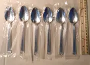 6 New in Plastic 1847 Rogers Bros IS Silver Plate Anniversary 6 1/8" Teaspoons