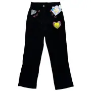 Looney Tunes vintage girls kids size 8 velvet pants black 90s Tweety Bird NWT