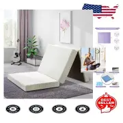 Tri-Fold Twin XL Gel Memory Foam Mattress Topper: Perfect for Guests & Camping