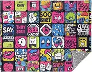 Graffiti Art Trend Play Stickers Throw Blanket for Couch Throw Blankey Sofa Throws 50x70 Blanket Throws