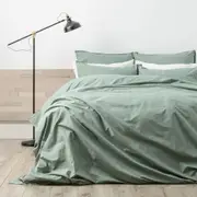 Renee Taylor Lorimer 300TC Stone washed Quilt Cover Set - Forest