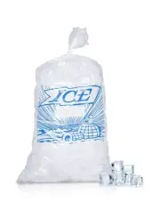 1000 Clear Plastic Ice Bags Store Machine Commercial Printed Metallocene 8x3x20