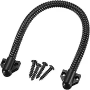 sourcing map 1 Pcs Flexible Door Loop Wire Protection Sleeving Armored Door Wire Conduit Power Transfer Loop Armored Cable Protector Sleeve with Ends 450mm x 9.5mm