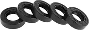 X AUTOHAUX Universal Oil Seal TC Double Lip W Steel Spring Seal Ring Rotary Shaft Seal 20x35x10mm High Pressure NBR Rubber Black 5 Pcs