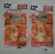 Lot Of 2 Hot Hands Hand Warmers 3 Pair Packs - 12 Total Hand Warmers