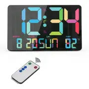 Digital Wall Clock, 10.98 inch LED Digital Alarm Clock Display with7518