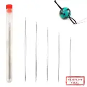 Big Eye Curved Beading Needles - Stainless Steel Pins Jewelry Making Tools 10Pcs