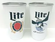 Miller Lite Philadelphia Eagles 22 oz Aluminum Cups - Set of Two (2)