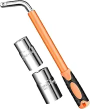 Telescoping Lug Wrench, Extendable Wheel Carry Wrench, Vanadium Steel, Heavy Duty Tire Repair Tool, Professional Car Flag Tug, 19.69 in, Disk Nut Remover for Droop Maintenance