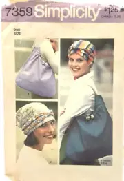 Simplicity Pattern #7359 - Turban, Scarf & Bag