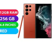 Samsung Galaxy S22 ULTRA 5G (256GB, Red) Australian Stock - As New